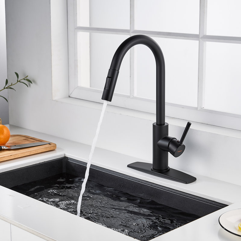 Blue Elephant Pull Down Kitchen Faucet, Black