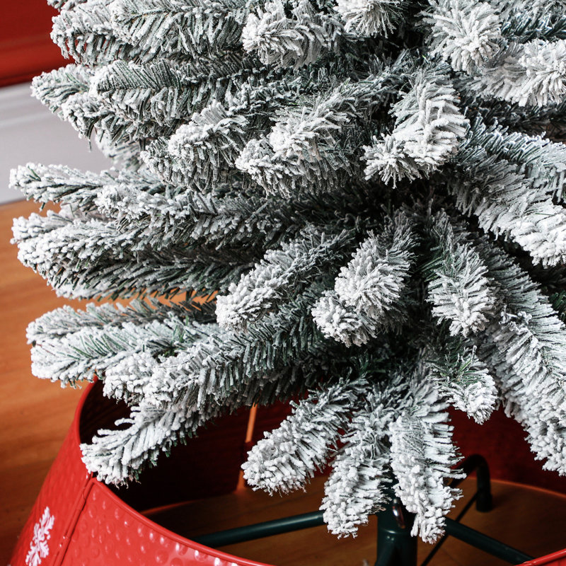 Arbre de Noël artificiel avec pointes enneigées - support en métal 263 po