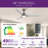 Modern 48" Ceiling Fan with Light and 3 Blades-109078901-109078896