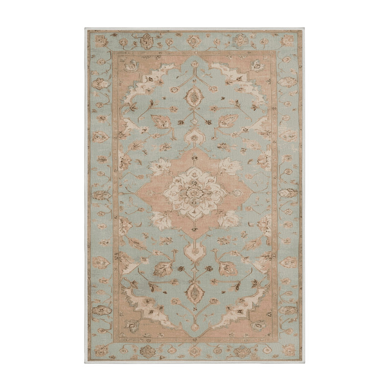 Tapis beige Tabriz lavable à la machine, Rectangulaire 2 pi x 3 pi