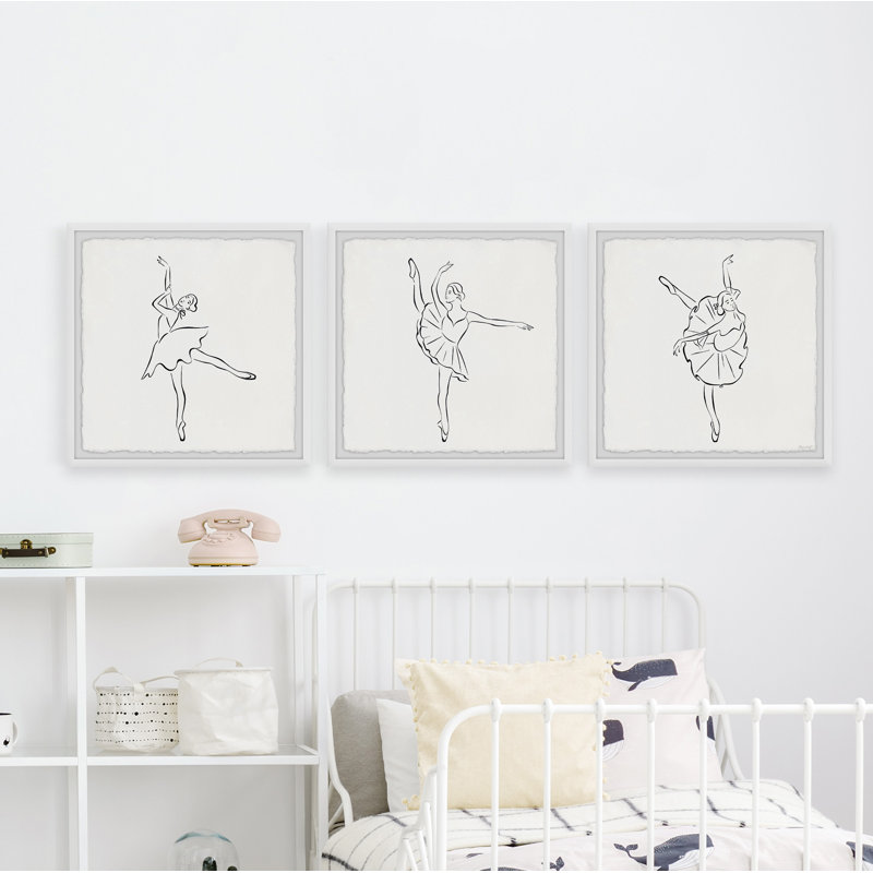 " Basic Ballet Steps " 3 - Pieces, 24" H x 24" W