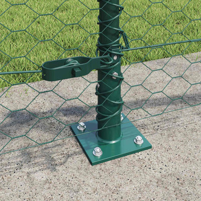 Vidaxl Fence With Posts PVC-Coated Steel