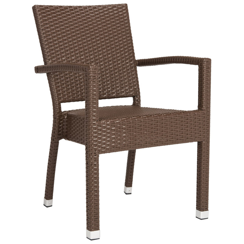 Chaise de patio empilable Key Vista, Brun