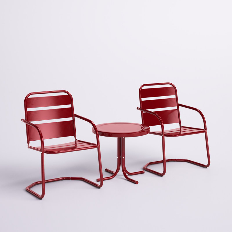 Burley 3 Piece Seating Group, Red