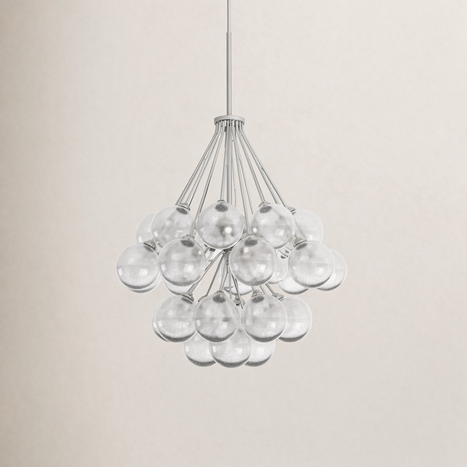 Logan 3 - Light Unique Sphere Chandelier, Brushed Nickel