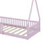 Lit simple en bois avec clôture-897621367