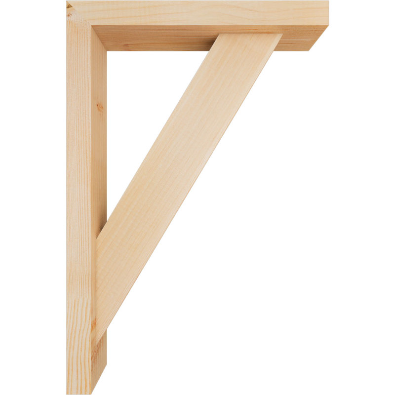 Support de bloc traditionnel avec entretoise décalée, 24x16, Sapin Douglas de l 3 1/2 (lisse)