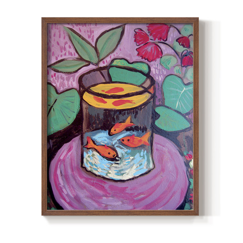 Matisse CXCVIII Framed Print - Solid Wood, Brown, 20" H x 16" W