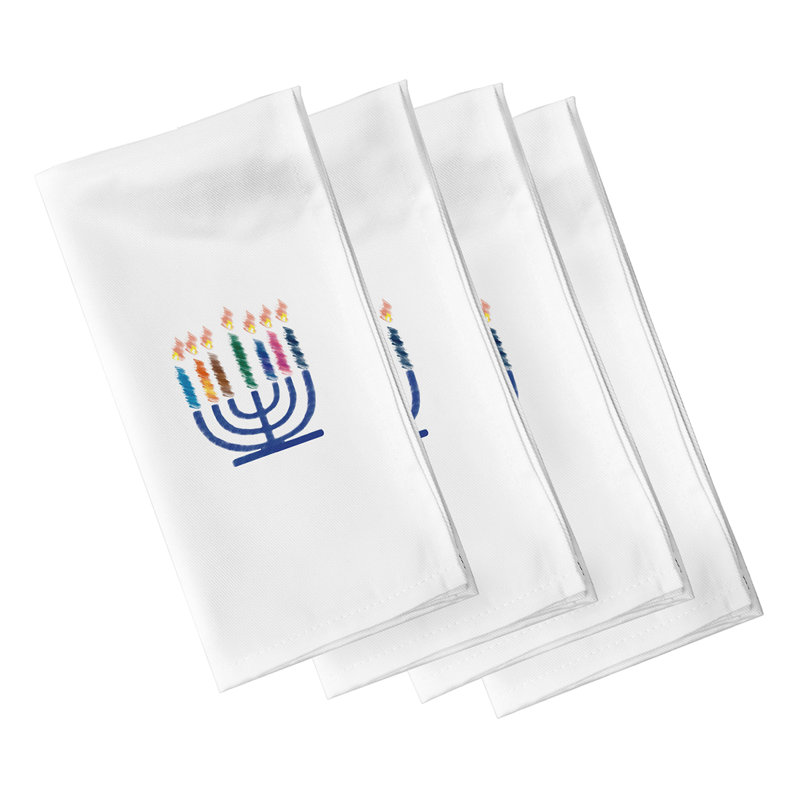 Lacie-Rae Polyester Traditional Napkins, White