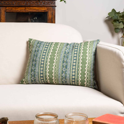 Striped Green Cushion