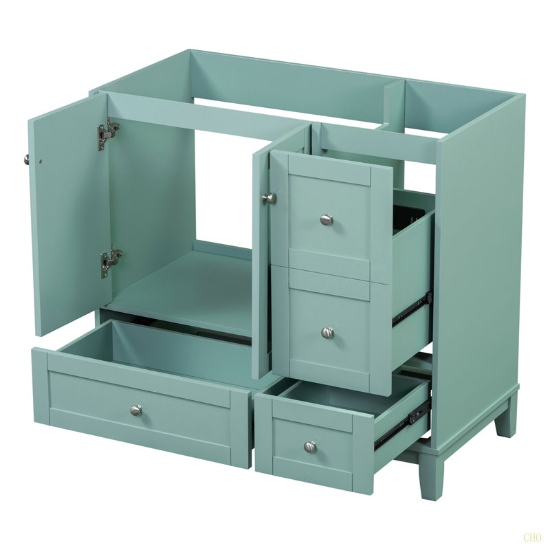 [Armoire seulement] Meuble-lavabo de 36 po avec chargement USB - Design minimaliste moderne (lavabo non inclus)