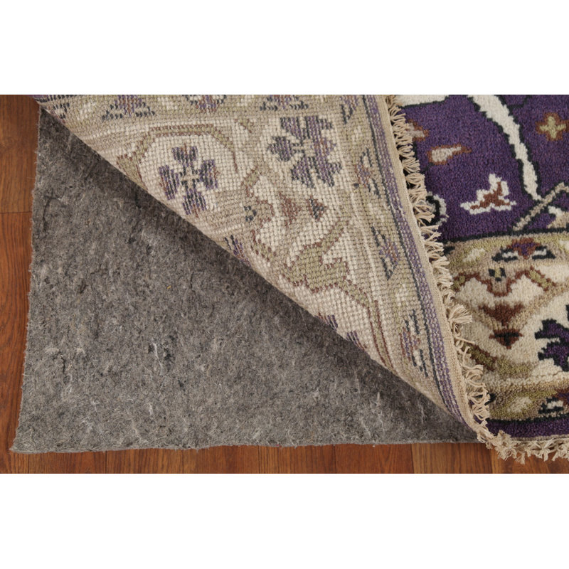 Tapis décoratif indien fait à la main mauve Oushak 4 x 6
