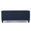 Banc de rangement avec garniture cloutée