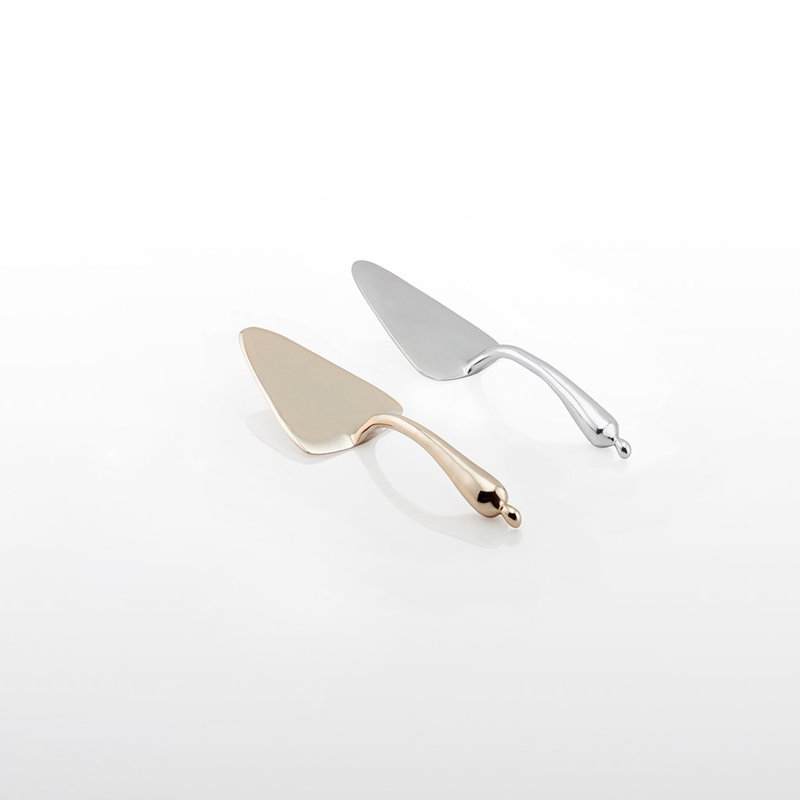 Ensemble de service 2 pièces pour salade à gâteau pod, Argent