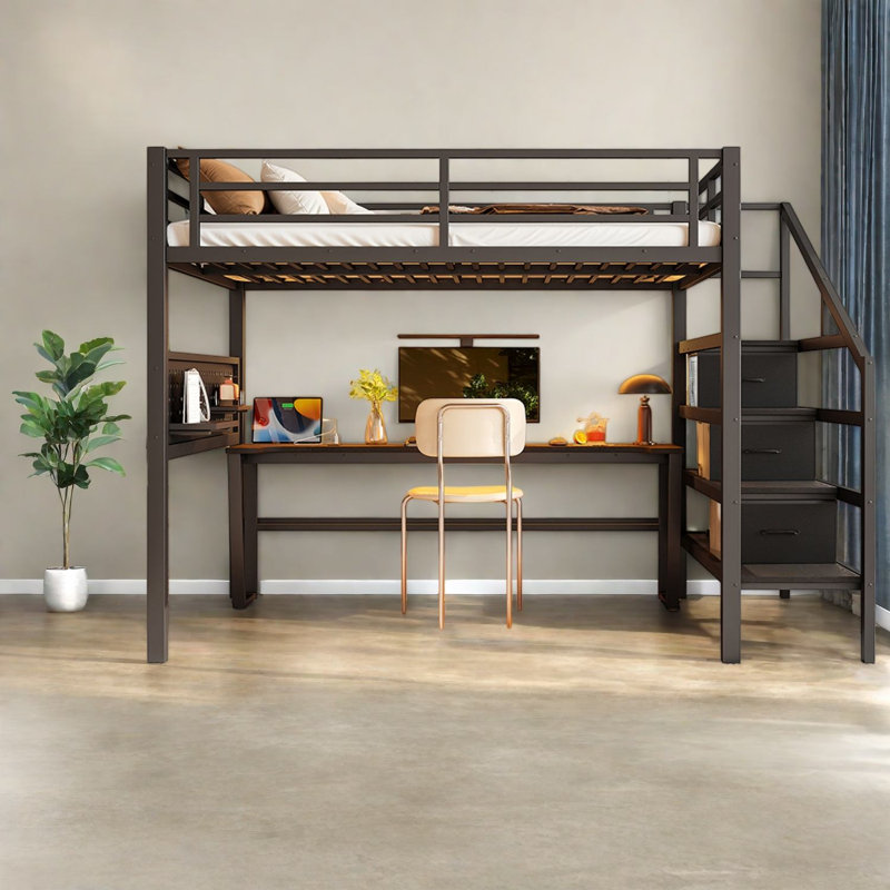 Lits peu encombrants avec rangement, loft moderne en bois aggloméré pour la maison