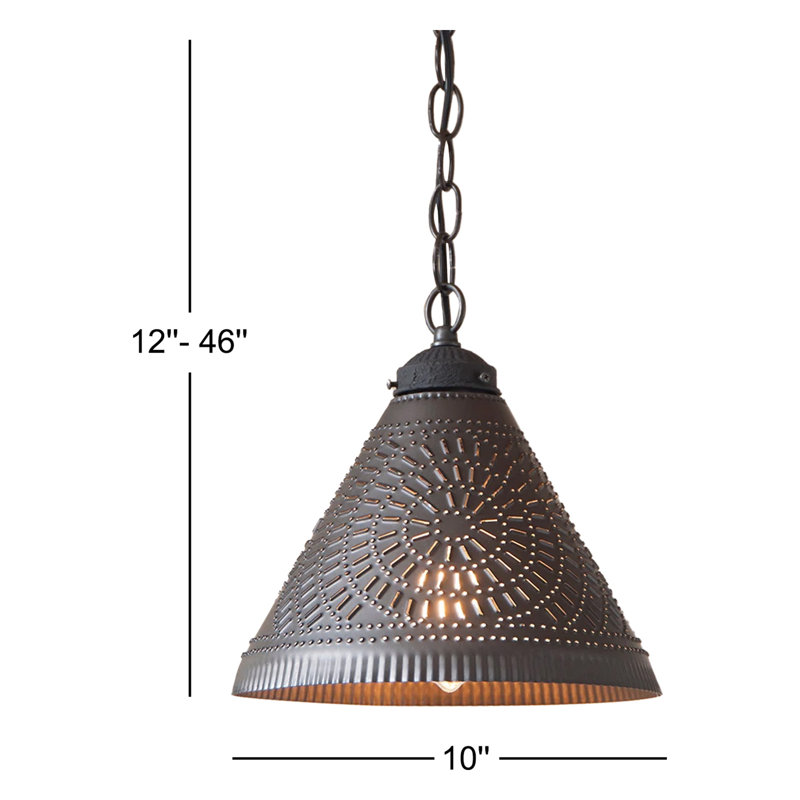 Luminaire suspendu conique à 1 lumière Ranstead
