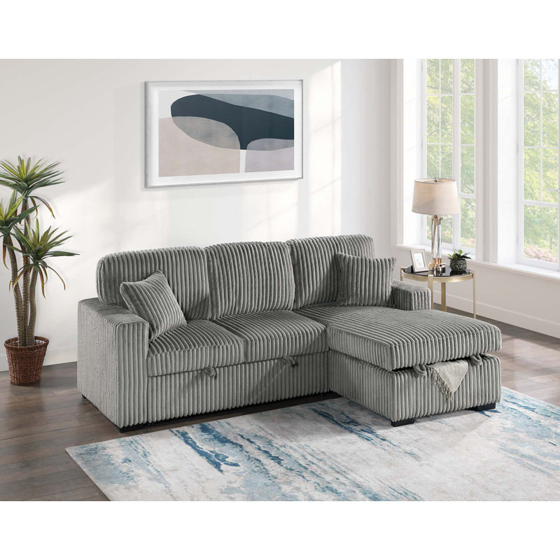 Canapé modulaire convertible 2 pièces, Fumée