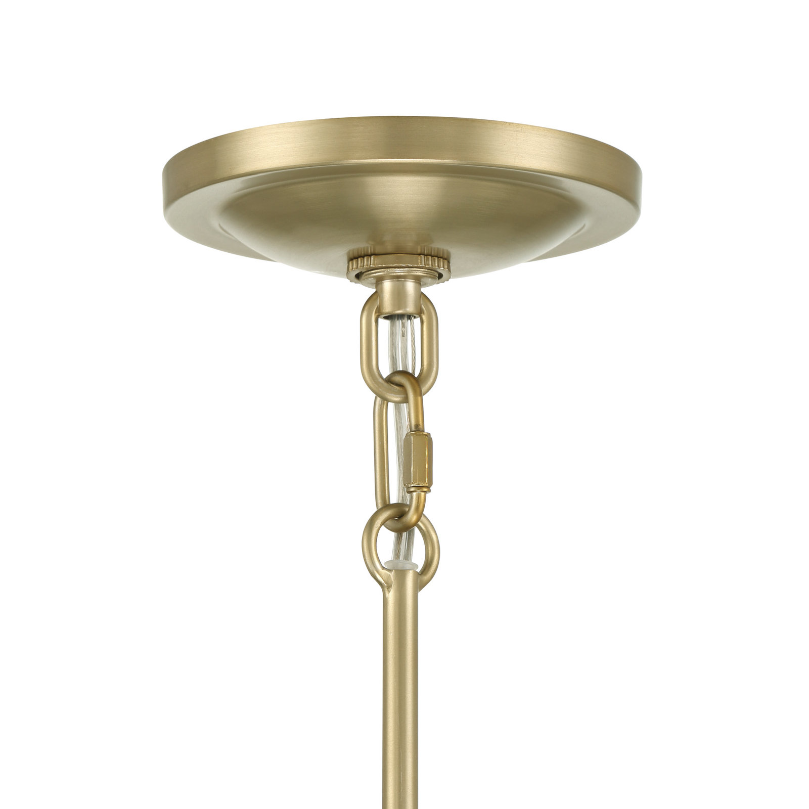  1 - Light Seed Glass Dome Pendant, Brass