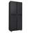 Tool Storage Cabinet Black Steel 4 Doors 1 Drawer With Wheels