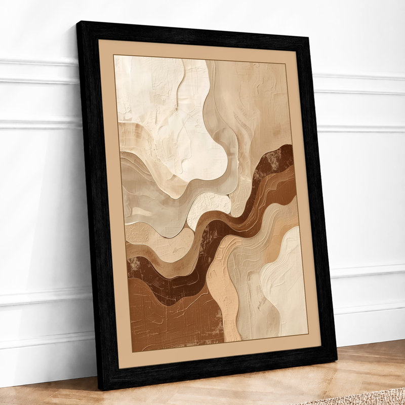 Earth Forms Minimalist - Framed Print, A1 - 84.1 x 59.4 cm, Black