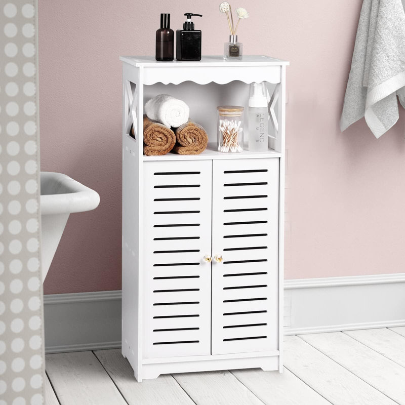 Armoire de rangement blanche sur pied