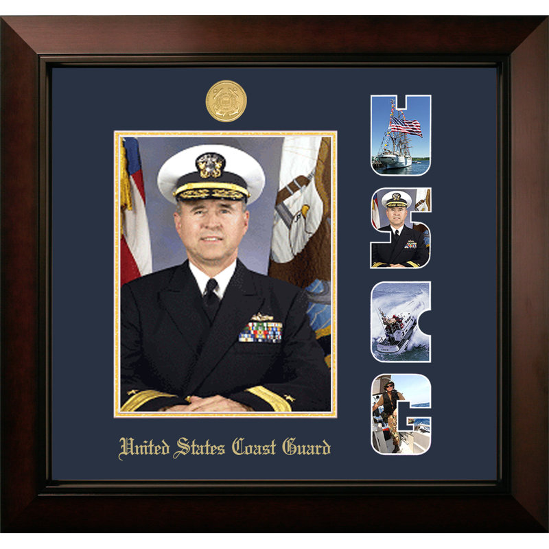Cadre photo de style portrait coast guard, Or