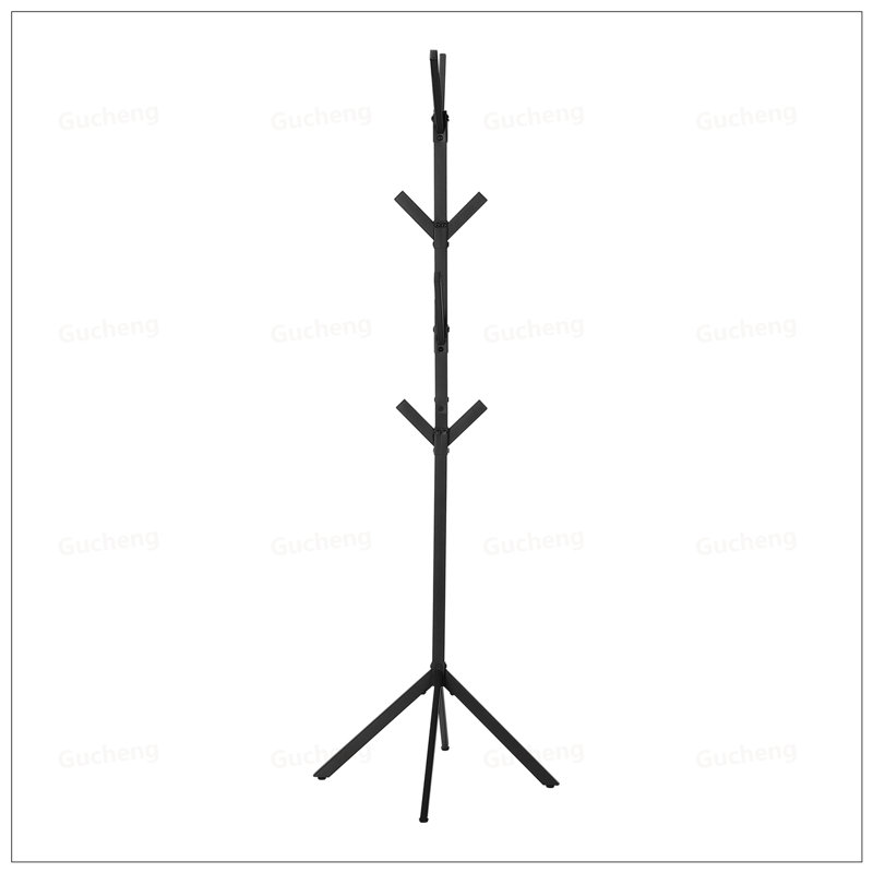 Modern Industrial 8-Hook Free Standing Coat Rack, Perfect For Entryways And Bedrooms With Versatile Storage Solutions, Black