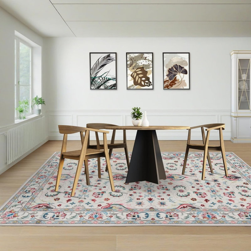Block Print Machine Tufted 120cm X 160cm Area Rug
