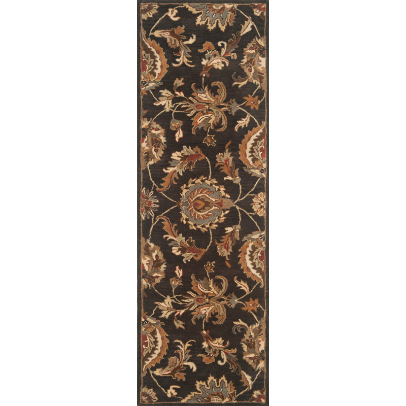 Hamill Hand Tufted Wool Floral Indoor Rug, Rectangle 7'9" x 9'9"