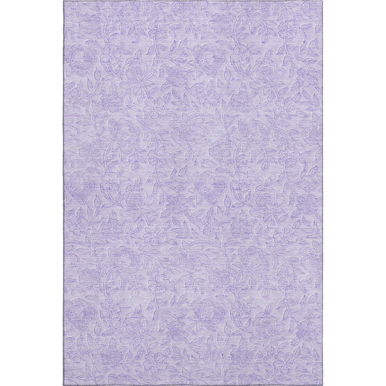 Premium Machine Washable Prisco Lilac Rug