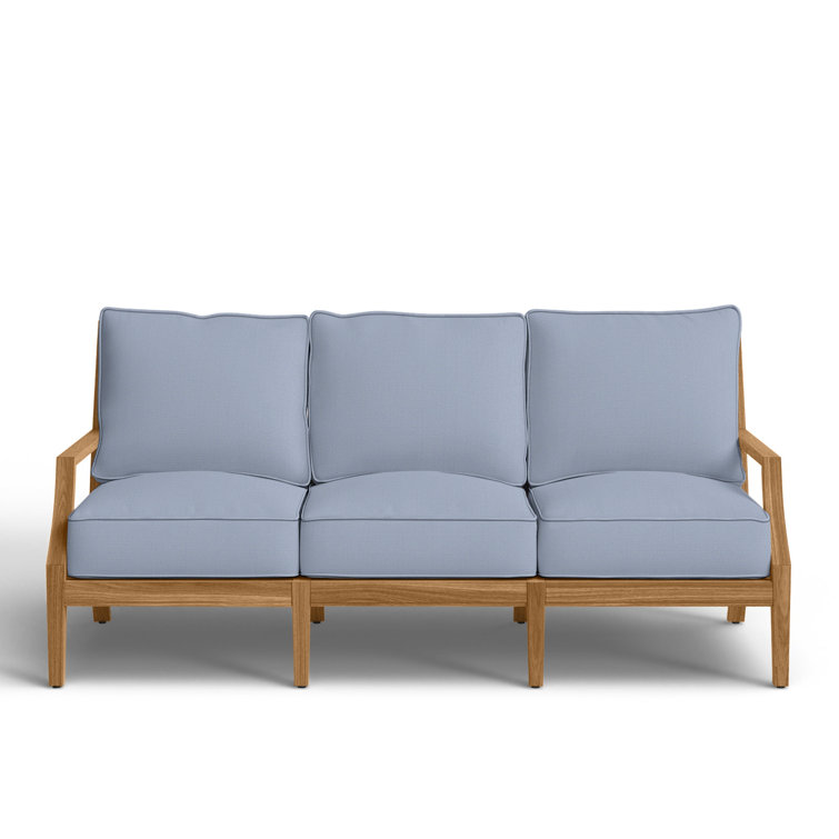 Haley Teak Outdoor Lattice Back Sofa