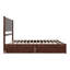 Lit plateforme en bois avec pied de lit et tiroirs de rangement Ronan-477818-477809
