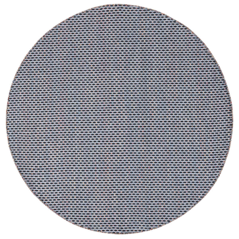 Tapis bleu / noir Mona 475, Rond 6 pi