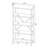 4-Shelf Bookcase With Rustic Finish, Black Powder-Coated Metal, Engineered Wood Shelves, Open For Decor, Long-Lasting Use Industrial Design, And Heavy Gauge Easy To Maintain