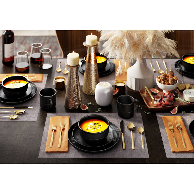 Mercury Row® Ammons Stainless Steel Flatware Set - Service for 4, Gold
