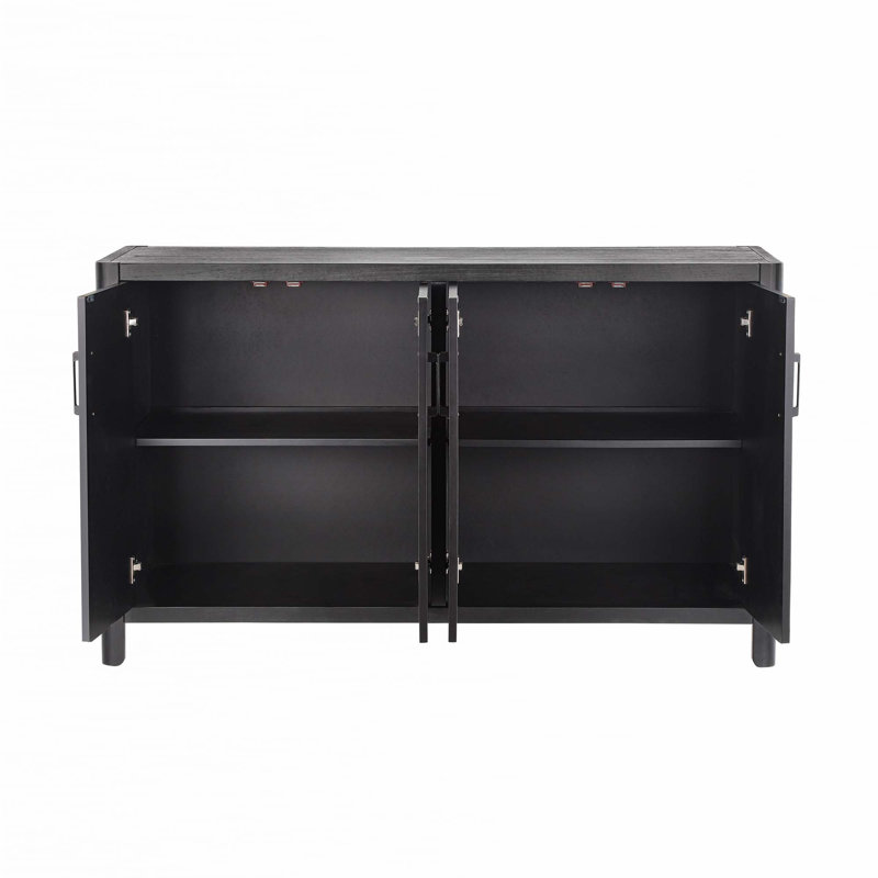 Armoire 4 portes style campagne Mirod, Noir