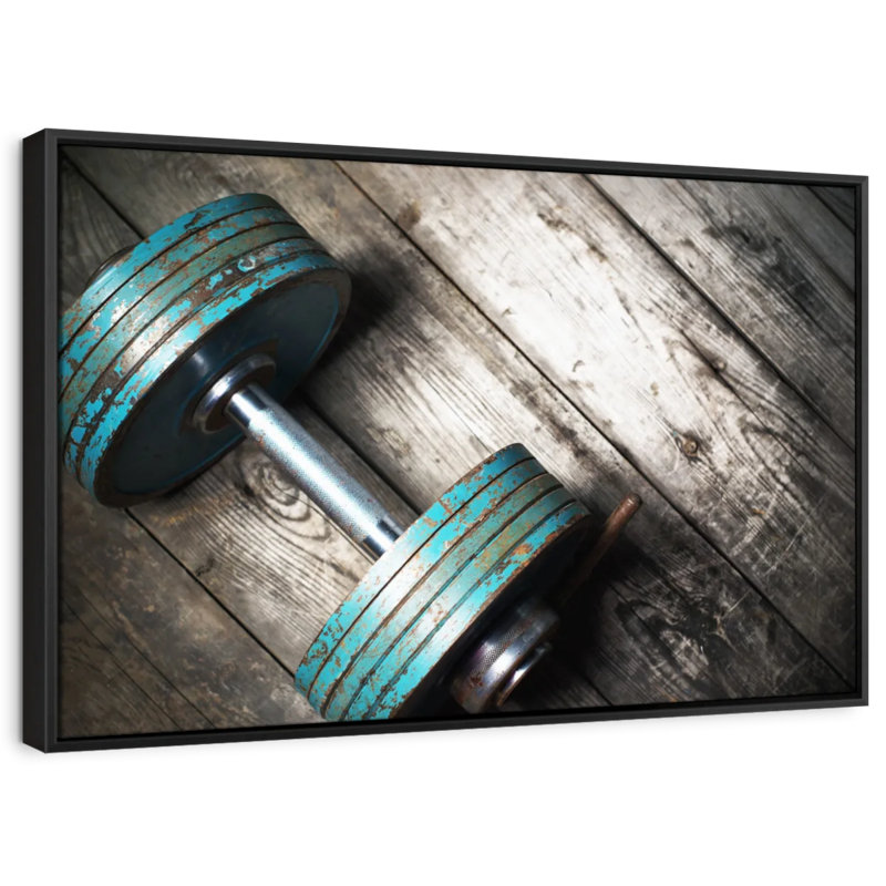 «Dumbbell Wall Art», H 9 po x l 13 po