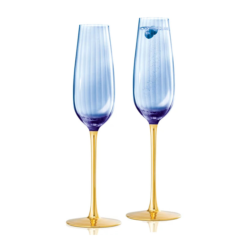 Ensemble de 2 flûtes chic, Bleu