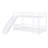 Twin over Twin Size Metal Bunk Bed with Slide, Guardrails, and Convertible Design for Ultimate Safety and Fun