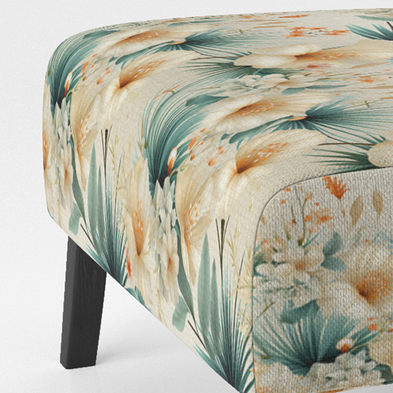 Fauteuil de chambre Seashell Serenity Tropical, Coquillage, sérénité, motif tropical I
