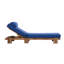 Chaise longue de patio 78,8 po avec inclinable réglable et plateau latéral rétractable-124948406