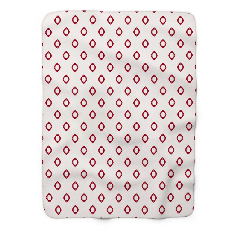 Red Spots - 1 pièce Sherpa Premium, L 50 po x L 60 po
