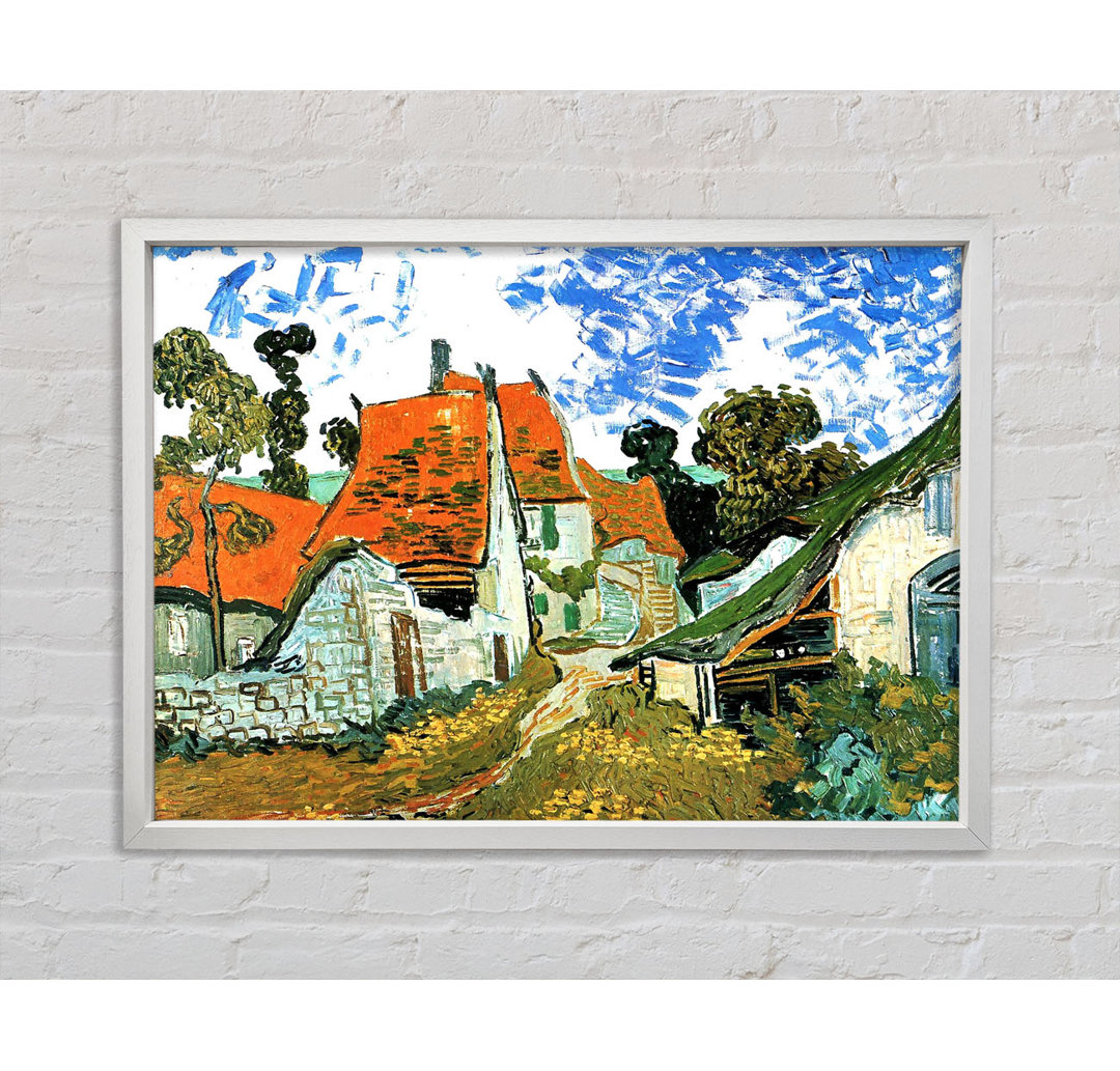 Van Gogh Häuser in Auvers - Einzelner Bilderrahmen Kunstdrucke auf Leinwand