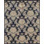 Hand-Knotted High-Quality Navy and Beige Area Rug
