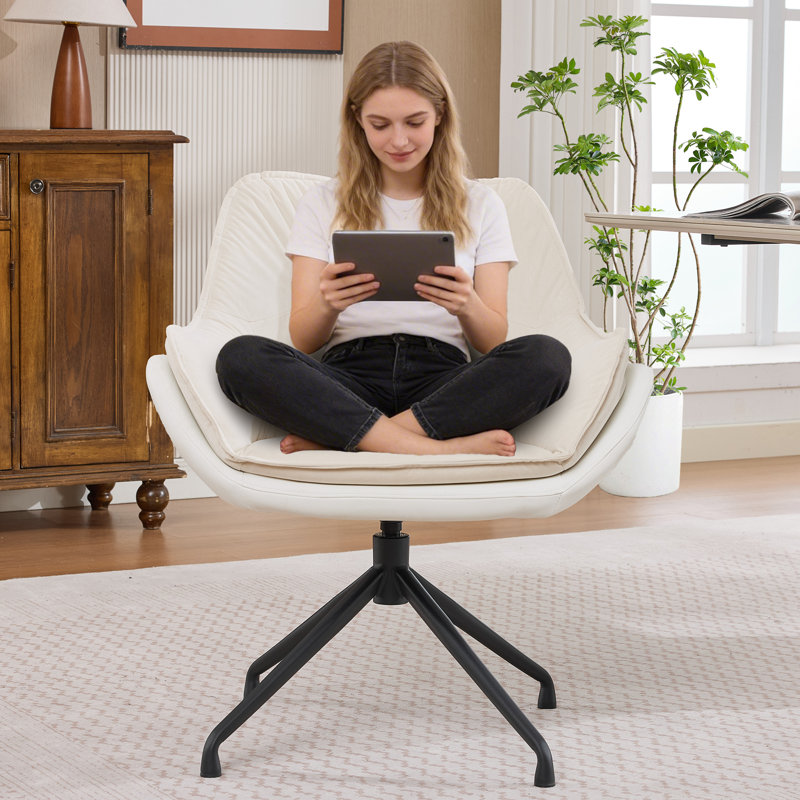Foam Padding Office Chair, White