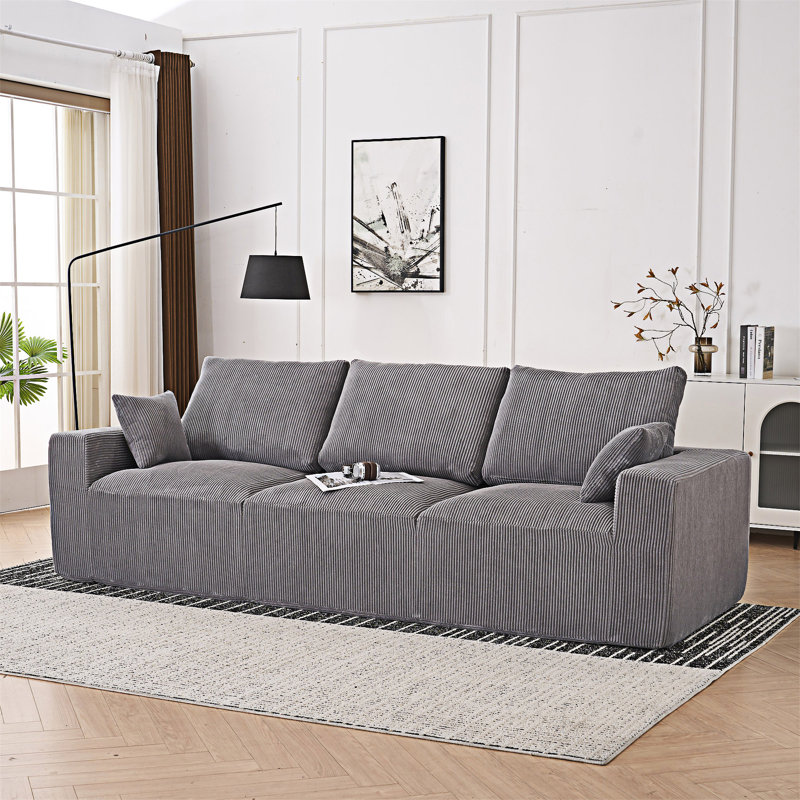 Upholstered Sofa With Ottoman