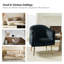 Fauteuil demi-tonneau en velours capitonné Ratzlaff-380475269