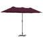 Garden Parasol Polyester and Aluminium Outdoor Shade UV Sun Protection-1543355937