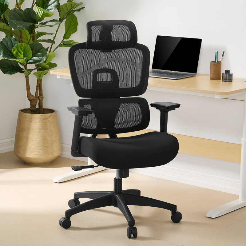 Ergonomic Office Chair, Tilt Lock Mesh Task Chair with Lumbar support, Black