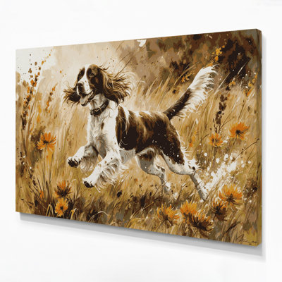 Dogs English Springer Spaniel Brown Canvas Wall Art